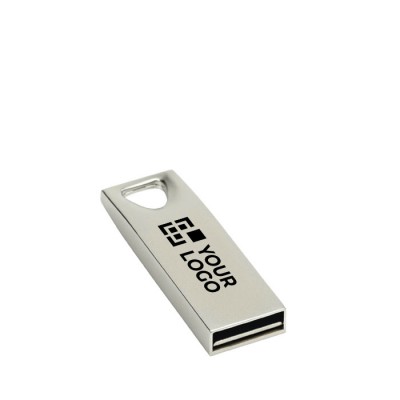 Metalen USB met driehoekige handgreep kleur matzilver