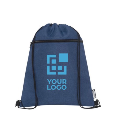 Duurzame rpet rugzakjes met logo weergave met jouw bedrukking