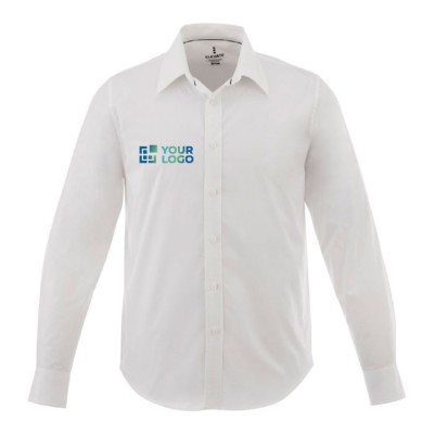 Gepersonaliseerd overhemd van katoen, 118 g/m2 in de kleur wit