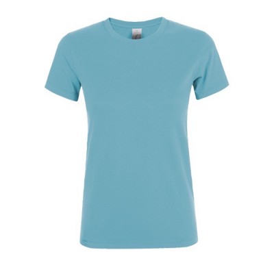 Bedrukte dames T-shirts, 150 g/m2 in de kleur lichtblauw