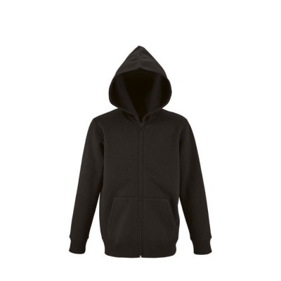 Kinder hoodies met opdruk, 260 g/m2 in de kleur zwart