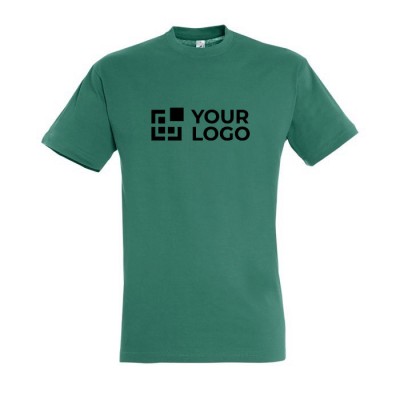 Goedkope T-shirts met logo, 150 g/m2 in de kleur smaragdgroen