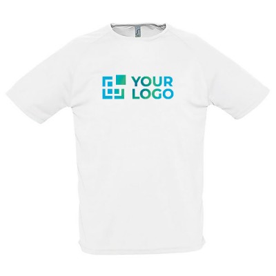 Sportief ademend T-shirt met logo in de kleur wit