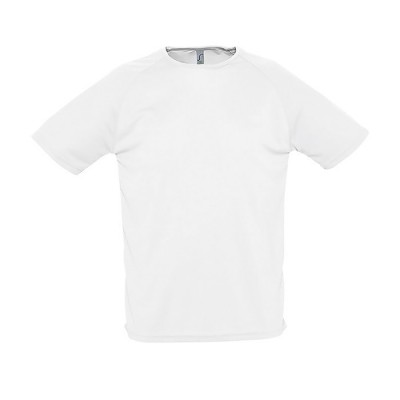 Sportief ademend T-shirt met logo in de kleur wit