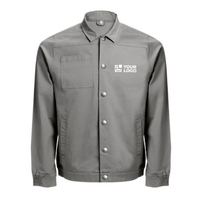 Gepersonaliseerd jasje met logo, 240 g/m2 in de kleur grijs