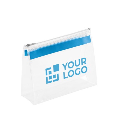 EVA tas met logo voor vliegreizen kleur blauwe tweed weergave