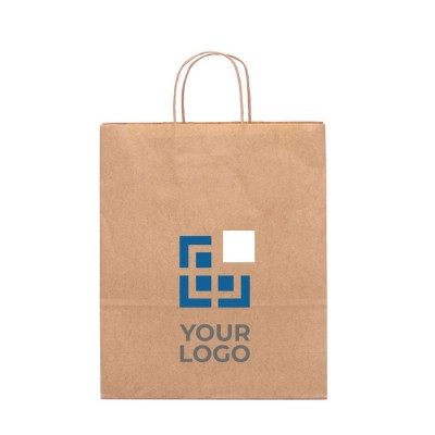Grote kraft tas met logo voor reclame weergave met jouw bedrukking