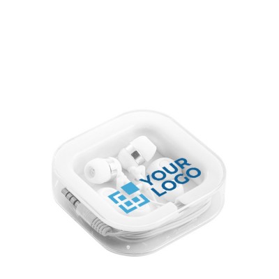 In-ear oordopjes met logo en microfoon