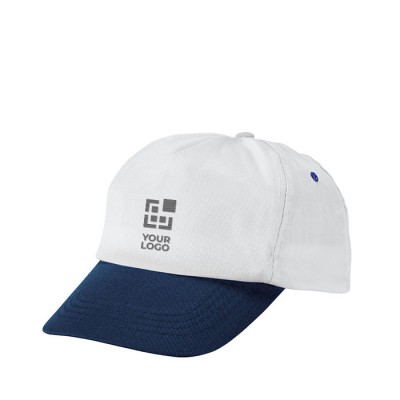 Tweekleurige cap met logo voor reclame