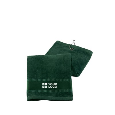 Golf handdoeken bedrukken met logo met metalen haakje weergave