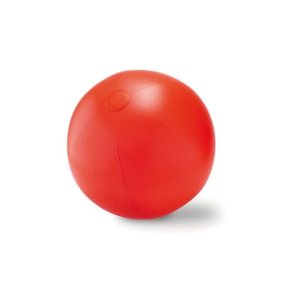 Strandbal met logo kleur rood