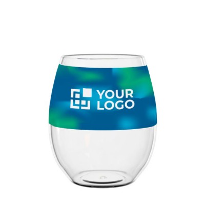 BPA-vrije, elegante Tritan glas van 400ml  kleur doorzichtig met logo