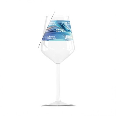 Elegant wijnglas met een inhoud van 370ml weergave met jouw bedrukking