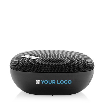 Kleine, waterbestendige speaker met logo kleur zwart