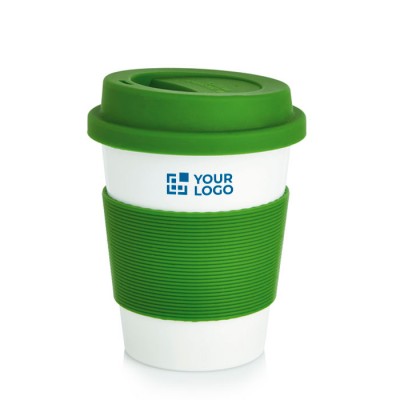 Duurzame koffiebekers bedrukken met logo kleur blauw