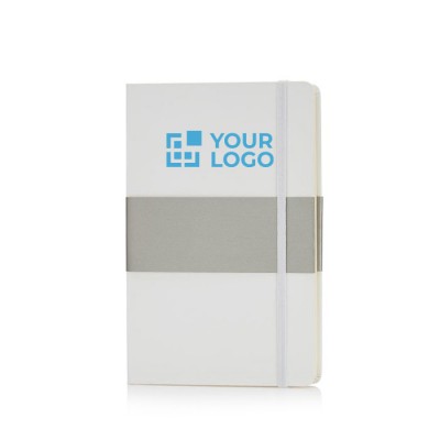 Notitieboekje met logo in drie kleuren weergave met jouw bedrukking
