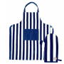 Set van schort en barbecuehandschoen met strepenpatroon Segaform