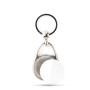 Druppelvormige metalen sleutelhanger met papieren inzet personaliseren