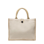 Tas van katoen en jute met knoopsluiting en handvatten 310 g/m²