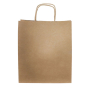 Kraftpapier tas met zijvouw, sterk 90 g/m²