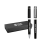 Set met rollerpen en balpen in bedrukbaar doosje