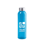 Glazen waterfles met opvallende kleur kleur blauw