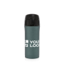 Thermische bekers met logo en easy-sluiting kleur donkergroen