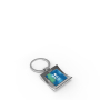 Verchroomd metalen sleutelhanger 