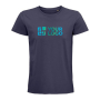 Biologische t shirts met bedrijfslogo weergave met jouw bedrukking