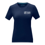 Damesshirt met korte mouwen en ronde hals in de kleur donkerblauw