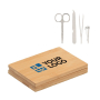 Houten manicureset met vier tools kleur hout