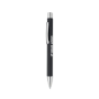 Balpen van gerecycled papier en metalen clip, Blauwe Inkt