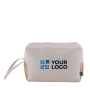 Fairtrade katoenen toilettas met jute basis 220 g/m2