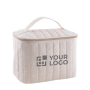 Toilettas van gerecycled katoen en polyester met gouden rits