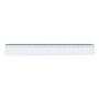 Witte plastic liniaal voor personalisatie 30cm