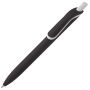Gerecyclede plastic pen in kleuren met witte drukknop