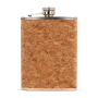 Compacte heupfles van roestvrij staal en kurk 220ml