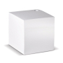 Notitieblok van wit papier met penhouder 10x10x10cm
