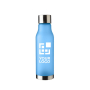 RPET-drinkfles, met deksel en basis van roestvrij staal, 600 ml