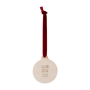 Kerstbal ornament met fluwelen lint