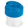 To-go beker met gekleurde deksel, 100% recyclebaar 240ml