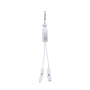 Recycled aluminium USB-hub met telefoonhouder en karabijnhaak