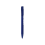 Aluminium pen met drukmechanisme en matte afwerking blauwe inkt