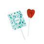 Originele lolly in hartvorm met personaliseerbare verpakking