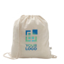 Trekkoordrugzak van gerecycled katoen en polyester 150 g/m²