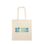 Natuurlijke tas van katoen en polyester met hengsels 140 g/m²