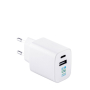 Netadapter van gerecycled plastic met twee USB-poorten