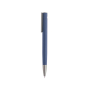 Gerecyclede aluminium balpen met rubberafwerking, blauwe inkt