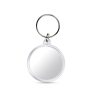 Ronde sleutelhanger met kap en personaliseerbare papieren