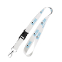 Polyester lanyard van 2 cm met tiptop en metalen karabijnhaak met jouw bedrukking